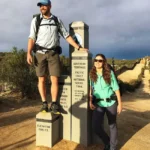 Rest stop self care routine for long distance hikers.