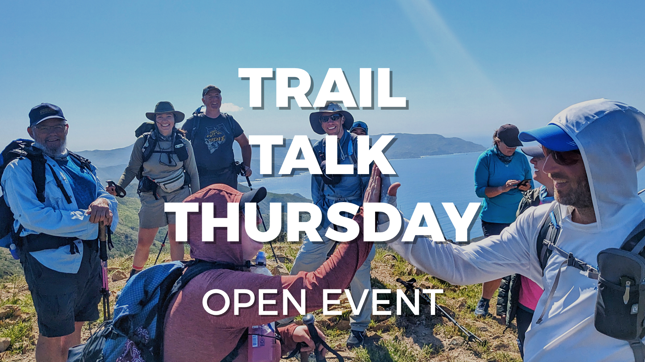 Thru-hiking trail talk event.